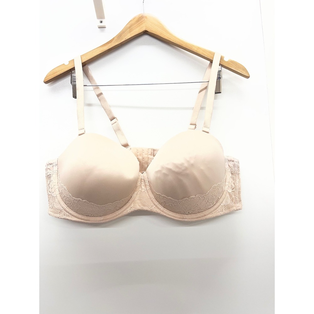 Torrid Curve Beige Lace Trim T-Shirt Underwire Bra 42D